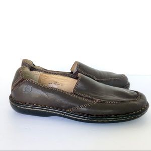 Born Hand Crafted Brown Leather Slip On Loafers 8
